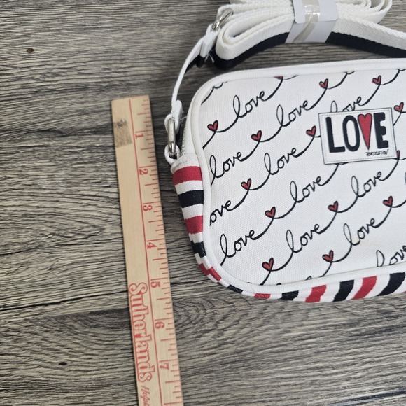 BRIGHTON Lovely "LOVE SCROLL" Canvas Crossbody Bag/Purse New‎ WITH TAGS! - Picture 3 of 8